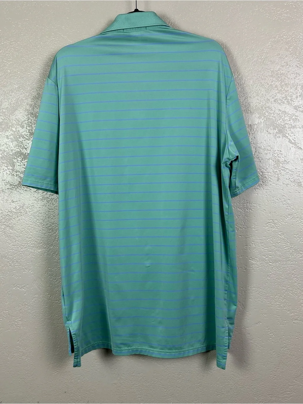 Ralph Lauren RLX Mint Green Polo with Light Blue Stripes
